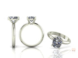 4 Claw Oval Cut Diamond Ring