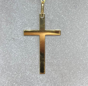 18ct Yellow Gold Simple Cross