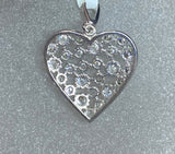 9ct White Gold Cubic Heart Pendant