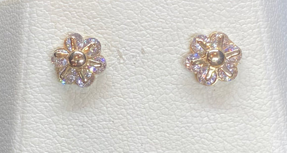 9ct Yellow Gold Flower Studs