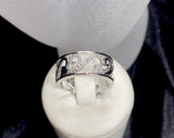 9ct White Gold Wide Arrow Detail Diamond Ring