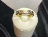 18ct Yellow Gold Greek Key Men's Ring