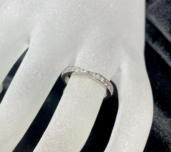 18ct White Gold Diamond Band