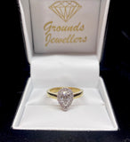 Pear Shape Diamond Halo Ring