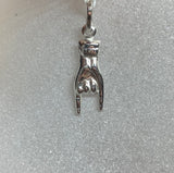 18ct White Gold Sign of the Horns Pendant Charm