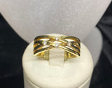 18ct Yellow Gold Criss-Cross Diamond Ring