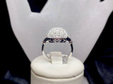 9ct White Gold Ornate Diamond Ring