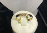 9ct Yellow Gold Diamond Cut Detail Men's Band