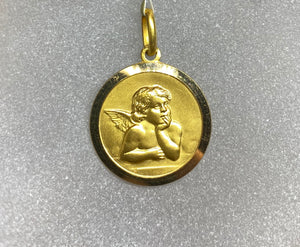 18ct Yellow Gold Angel Pendant