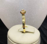 18ct Yellow Gold Flower Diamond Ring