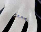 18ct Two Tone Sapphire & Diamond Ring