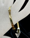 9ct Yellow Gold Children's Expanding Diamond Cut Bangle