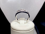 9ct White Gold Ornate Diamond Ring