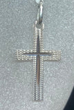 9ct & 18ct Flat Diamond Cut Cross