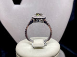 18ct White Gold Pear Cut Cognac Diamond Halo Ring