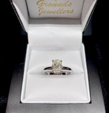 4 Claw Oval Cut Diamond Ring