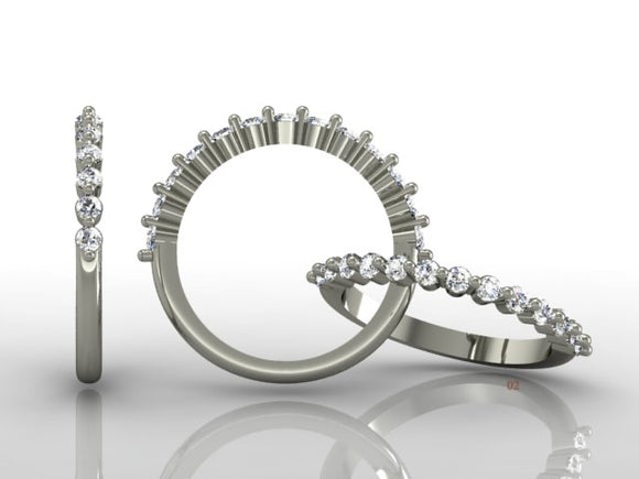 Claw Set Brilliant Cut Diamond Band