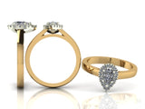 Pear Shape Diamond Halo Ring