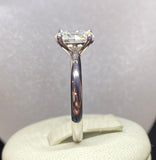 4 Claw Oval Cut Diamond Ring