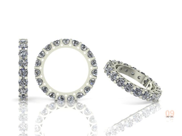 Claw Set Brilliant Cut Diamond Band