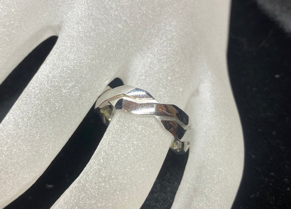 9ct White Gold Men's Geometric Ring