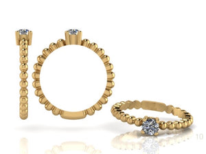 4 Claw Brilliant Cut Diamond Ring