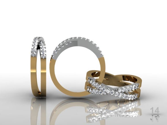 Claw Set Brilliant Cut Diamond Band