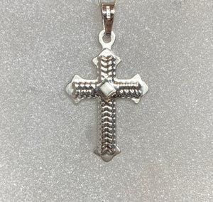 18ct White Gold Cross