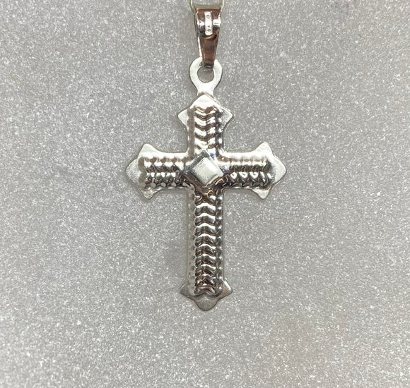 18ct White Gold Cross