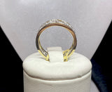 9ct Two Tone "S" Shape Diamond Ring