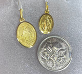 18ct Yellow Gold Virgin Mary Token Pendant