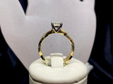 18ct Two Tone Ornate Diamond Ring