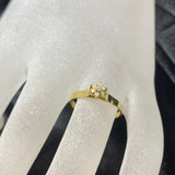 18ct Yellow Gold Flower Diamond Ring