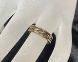 9ct Two Tone Rope Detail Ring