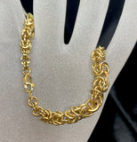 9ct Yellow Gold Fancy Link Tapering Bracelet