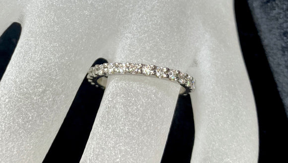 18ct White Gold Diamond Band