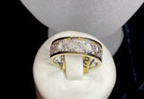 9ct Two Tone "S" Shape Diamond Ring