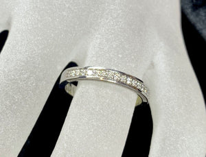 18ct White Gold Diamond Band