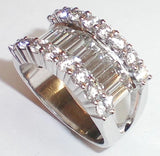 Baguette & Brilliant Cut Diamond Ring