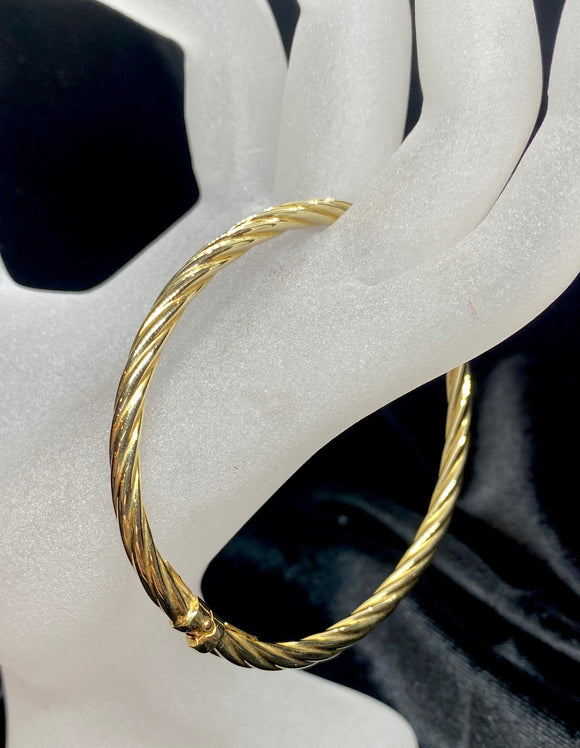 9ct Yellow Gold Hollow Twist Bracelet