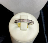 18ct White Gold Diamond Band